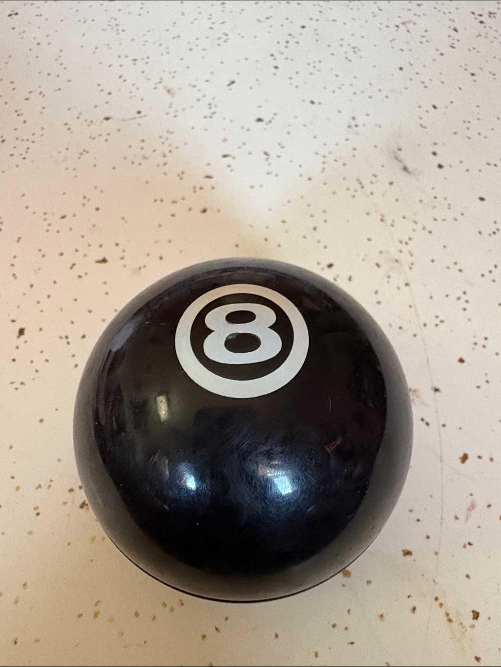 Classic Pool 8-Ball Decorative Sphere - Black and White- Vintage Avon/empty